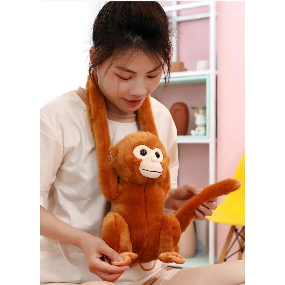 Simulation süßes Affen-Plüschtier Goldene Affenpuppe Langarmaffe High-End-Vorhang gebündelte Ornamente Stitch-Plüschtiere