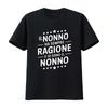 Funny Italian Nonno Grandpa Slogan Print Casual T Shirt Vintage Stretched Slightly Fashion Stylish Homme