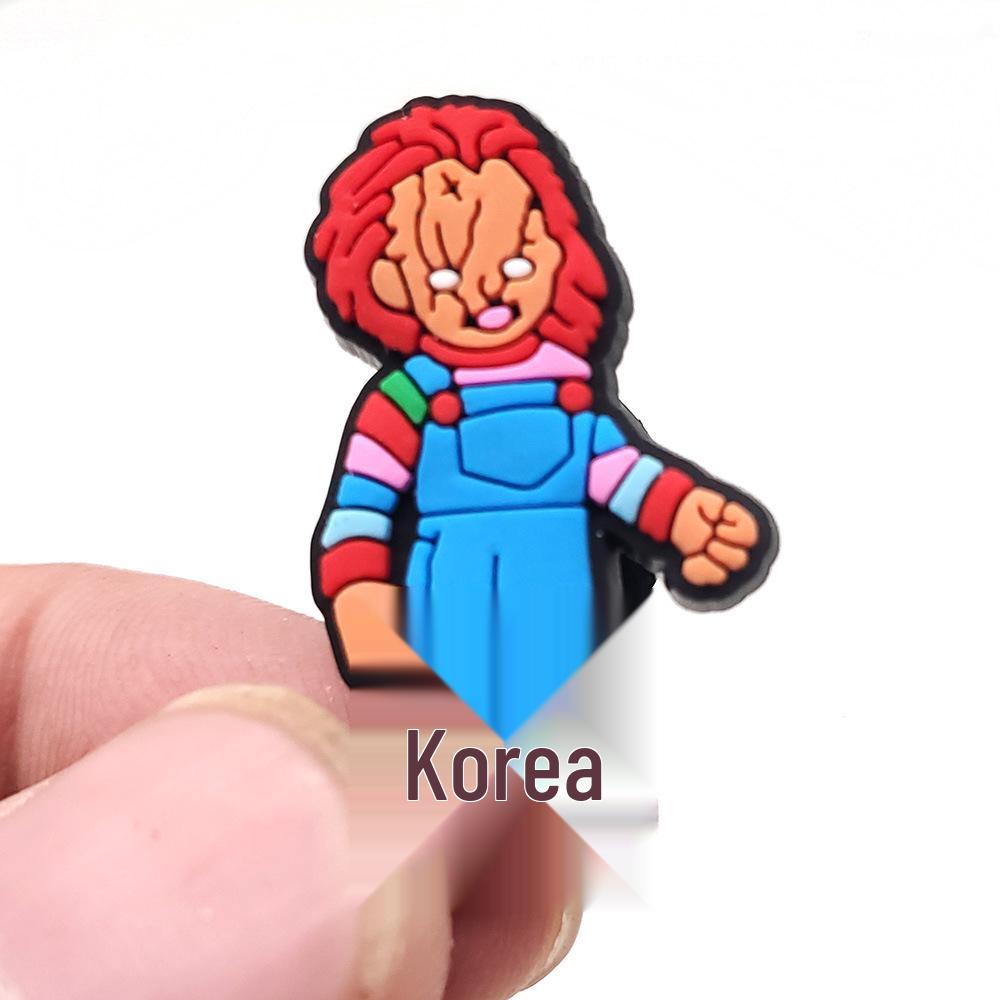 Halloween Eve Horror Movie Character Croc Shoe Buckles - Soft PVC Rubber Accessories