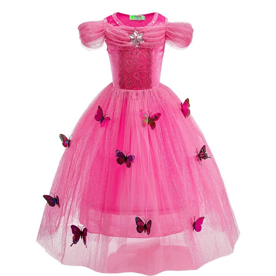 Little Girl Cinderella Dress Rapunzel Belle Halloween Costume Kid Birthday Party Christmas Fancy Evening Dress 2-10 Years