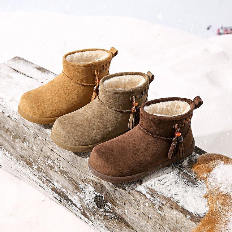 Niche retro platform snow boots women's 2025 winter new velvet warm Martin short boots casual versatile cotton shoes