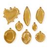 2pcs New Stainless Steel Charms 18K Gold Plated Geometric Heart Irregular Pendants DIY Necklace Bracelet Women Jewelry Findings