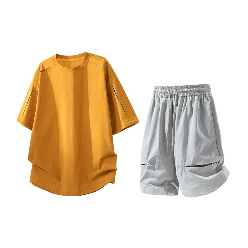Conjunto Casual, Conjunto de Manga Corta, Conjunto Casual de Dos Piezas para Hombre de Verano