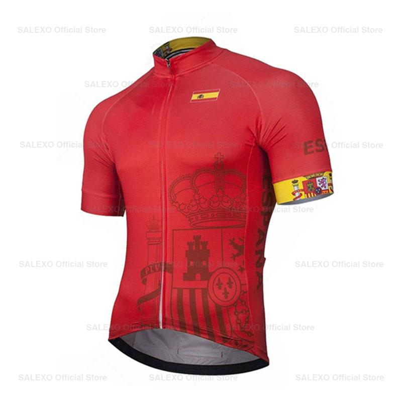 2026 Španělsko Pánský Tým Cyklistický Dres Sada Letní MTB Kolo Oblečení Uniforma Maillot Ropa Ciclismo Hombre Cyklistika Sportovní Oblečení Oblek