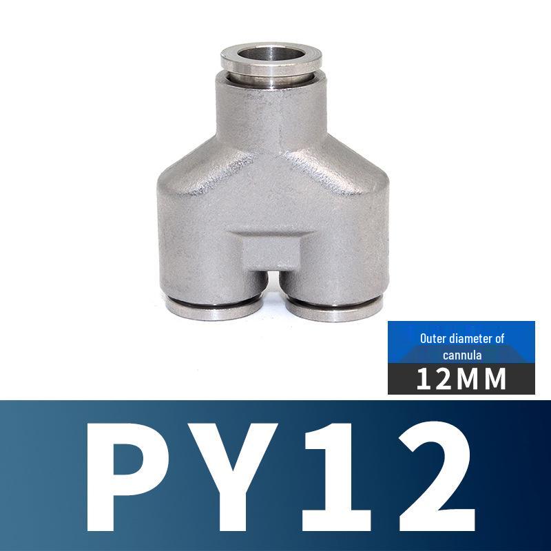 304 Stainless Steel Pneumatic Quick Connectors: High-Pressure Resistant Straight Reducer and Quick Connect Tee
