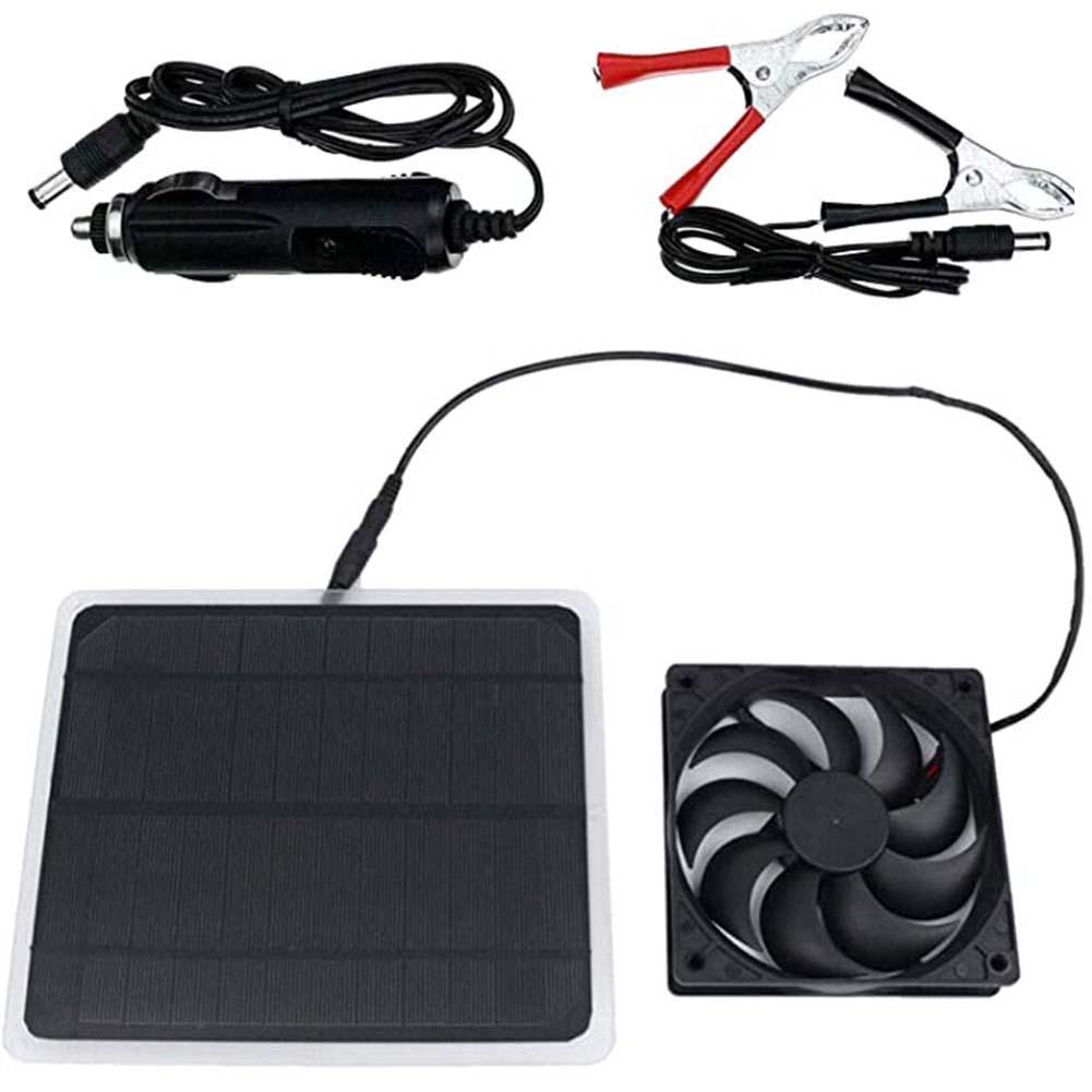 10W Solar Powered USB Fan for Greenhouse Pet House Tree House and RV Car Efficient and Eco Friendly Ventilation