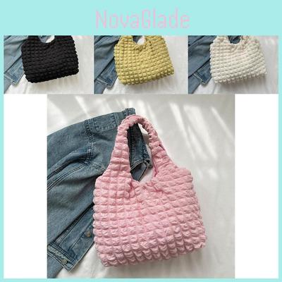 Trendy Candy Color Tote Bag Summer 2024 Fashionable Soft Fabric Handbag For Women Casual Street Style