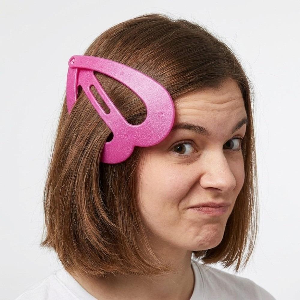 3pcs/set Funny Extra-large Hairpin Abstract Heart Barrettes Lolita Exaggerated Hair Clip  Party