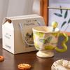 Ceramic Cups High Value Household Couples Water Cups Gift Boxes Creative Hand Gifts High End Sense Mugs