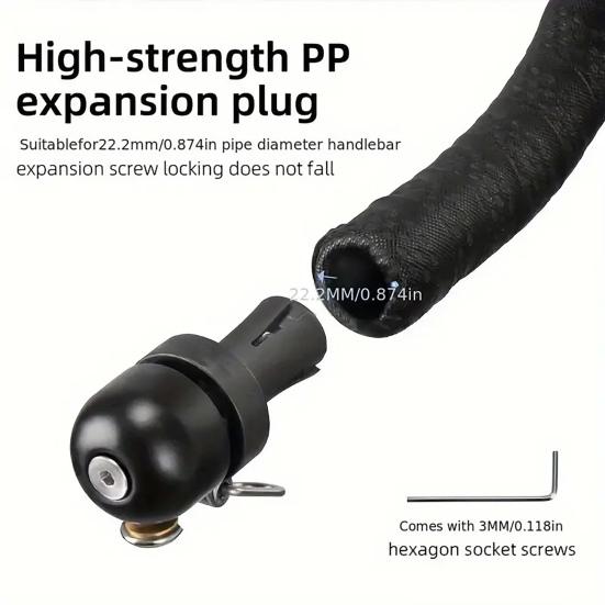 Bicycle Handlebar End Bell 80dB Crisp Loud Sound Lightweight Universal 22.2MM MTB Road Mountain Bicycle Grip Handle End Alarm Bell Bike Accessories
