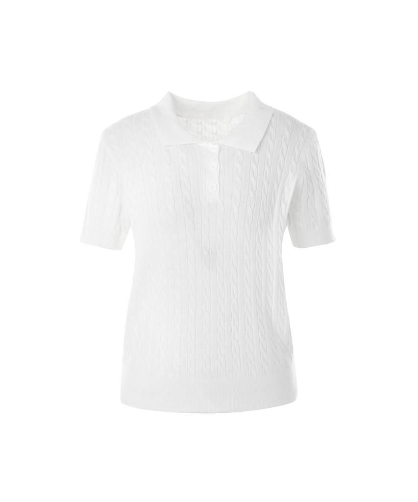 VISITINNEWYORK Collar Neck Cable Knit (Vb3Skf1)