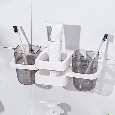 Bathroom Accessories Drain Shelf Toothpaste Storage Rack Mouthwash Cup Rack Electric Toothbrush Organizer Toothbrush Holder