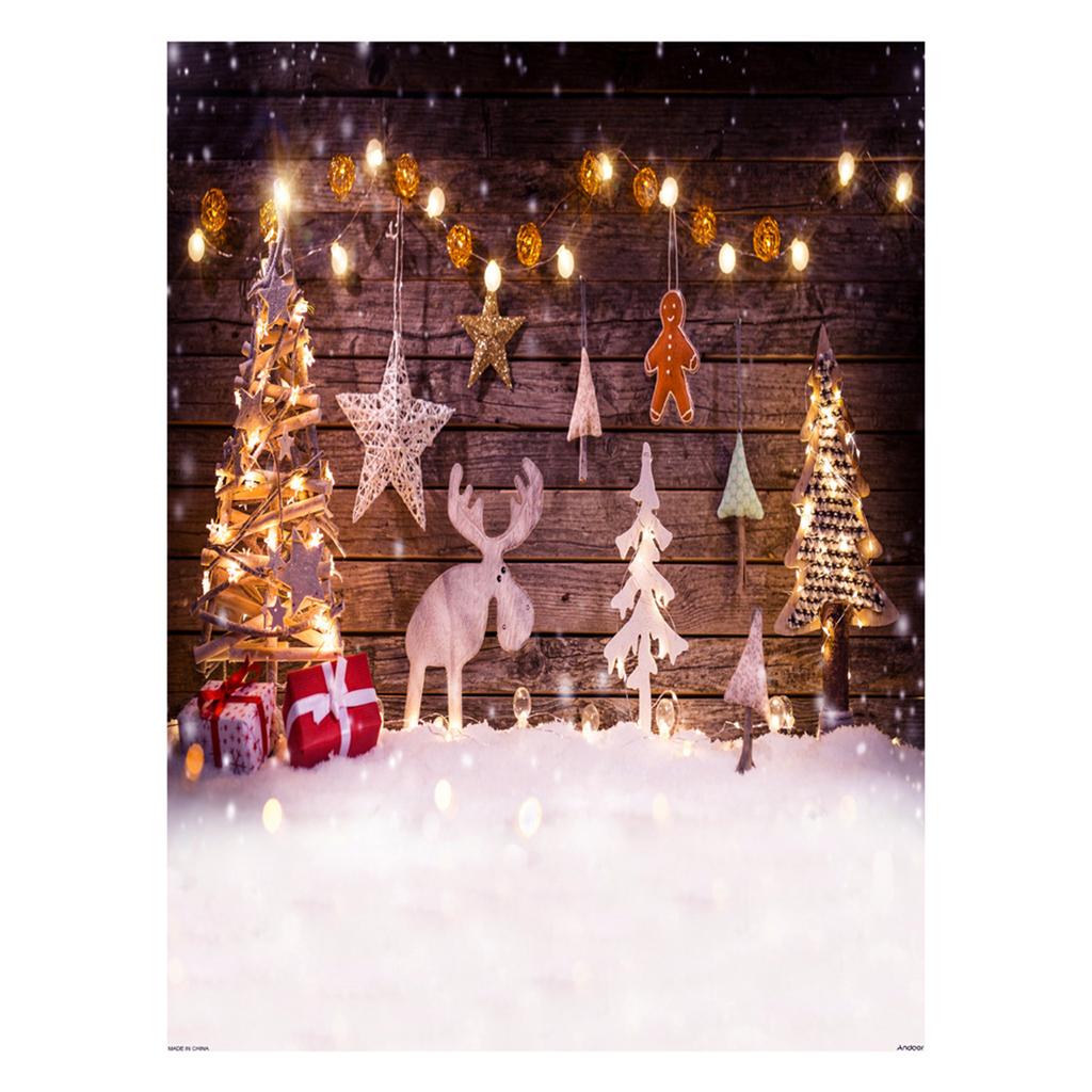 Andoer 1.5*2 Meters / 5*7 Feet Christmas Holiday Theme Background Photo Studio Props Foldable