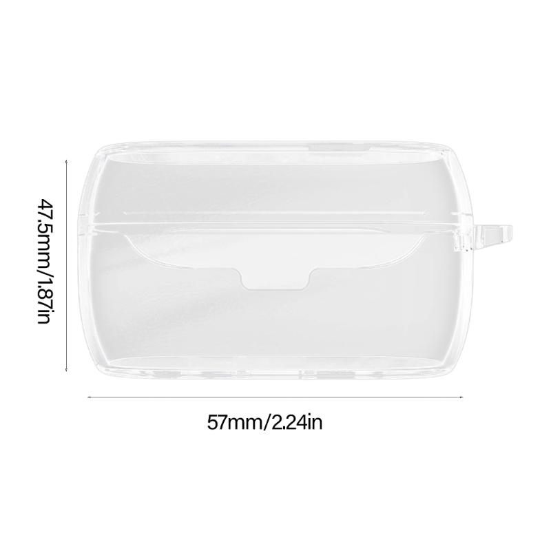 Transparents Earbuds Case Scratch Resistant Silicone Protections Sleeve for 5 with Carabiner Clip