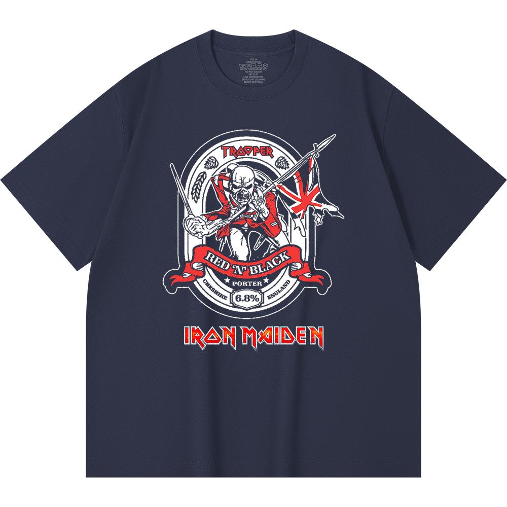 230 g/m² 100% Bavlna T-shirt Heavy Metal Rocková Kapela Tisk Populární Hudby Unisex Těžký Bavlněný T-shirt
