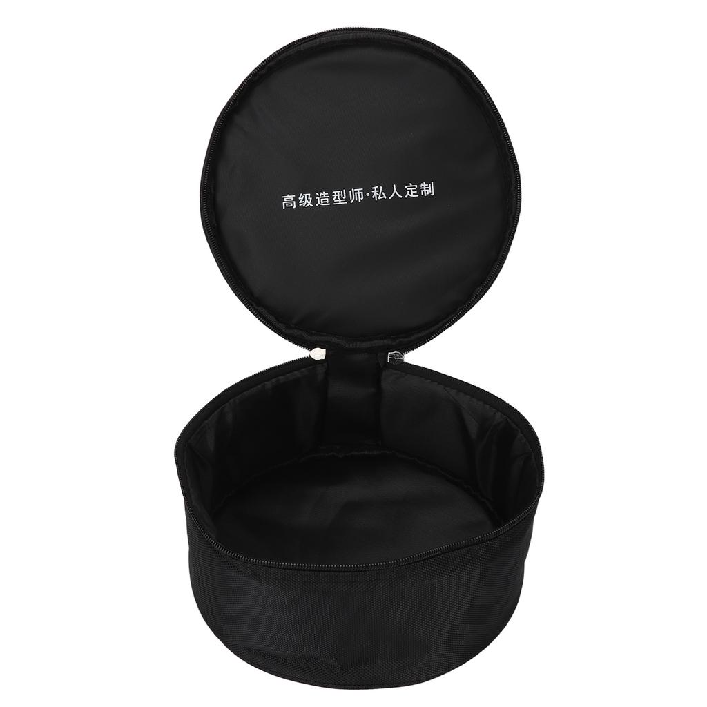 Barrel Makeup Bag Waterproof Abrasion Resistance Polyester Travel Cosmetic Bag with Soft Firm Handle for Cosmetic Brush