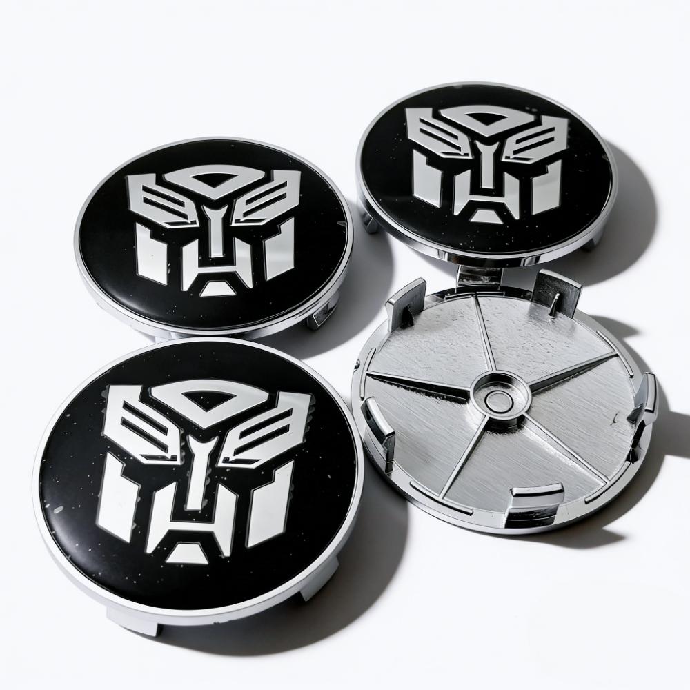 4pcs Transformers Logo Emblem Car Wheel Center Caps OD 68MM 63MM Wheel Hub Cap Optimus Prime Decepticons Badge Rim Hubcaps Cover