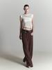 HALF DEVIL US Lace Wide Pants_Brown