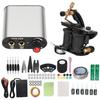 Coil Tattoo Machine Kit Power Supply Practice Skin Ink Repair Cream Foot Pedal Novice Tool Set