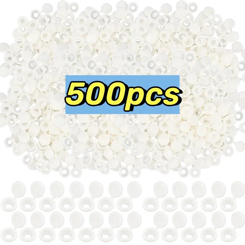 500pcs Hinged Plastic Screw Cap Cover Fold Snap Protective Cap Button Nuts Bolts Fixing Caps For Furniture Decorative Hardware
