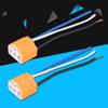 2Pcs Ceramic Ceramic Harness Plug Female Connector H4 Bulb Socket  Auto Headlight