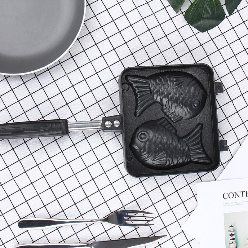 Non-Stick Fish-Shaped Mold Bakeware Baking Tool Waffle Pan Maker Double Pan Stainless Steel Home Cake Tools