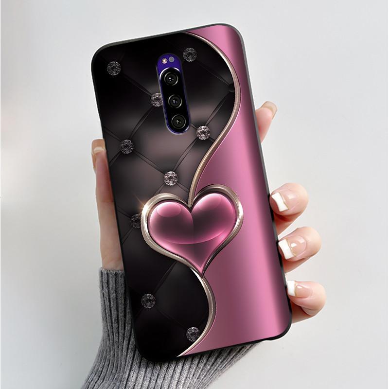 Printing Pattern Case For Sony Xperia 1 / Xperia XZ4 Funda Capa Soft Silicone Black Shell Cover Cute Flower Cartoon Casing Coque