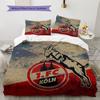 Köln FC Pattern Bedding Home Decoration Birthday Gift (1 * duvet cover + 2 * pillowcase, without core)