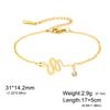 Lucktune Snake Charm Bracelet Stainless Steel Animal Shape Women's Hand Bracelet Adjustable Handmade Rope Jewelry Party Gift