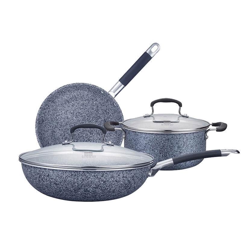 SANHO Maifan Stone 3-Piece Non-Stick Cookware Set