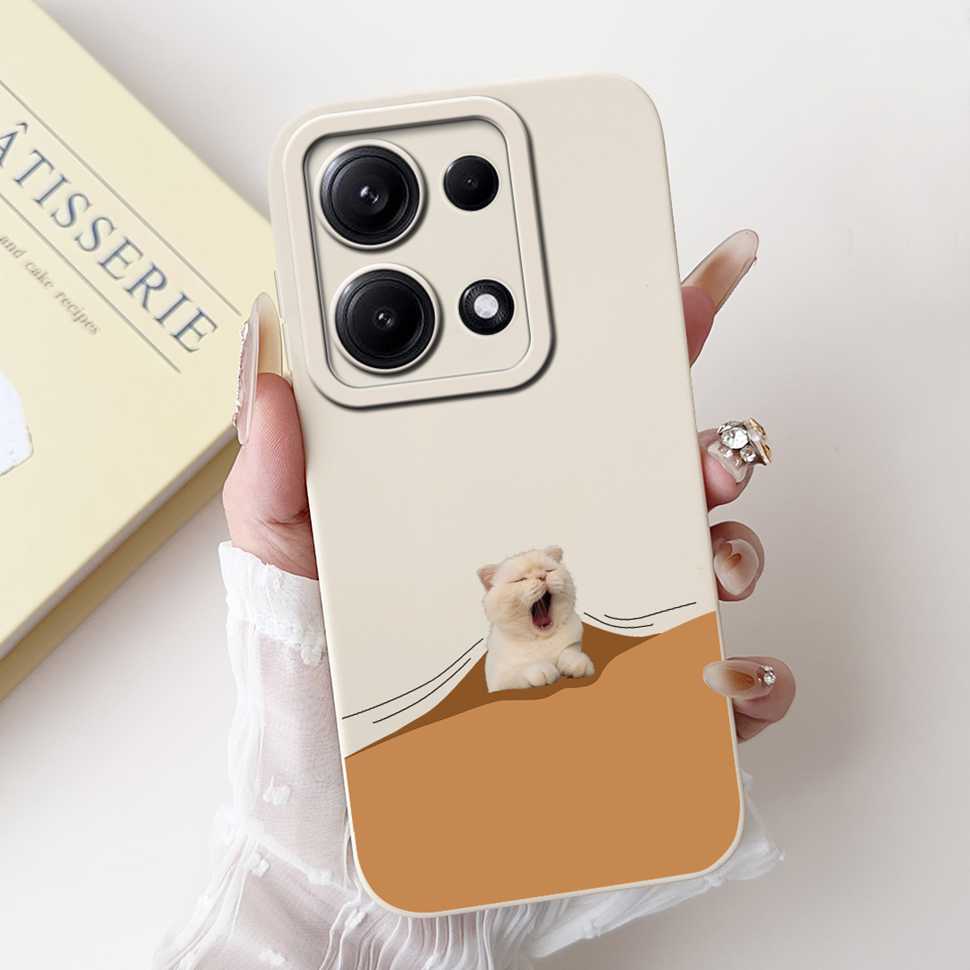 Simple Silicone Case For Redmi Note14s 4G Capa Lovely Panda Rabbit Shockproof Back Cover For Xiaomi Redmi Note 14S Phone Shell
