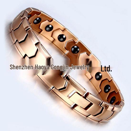 European and American Popular Magnetic Health Bracelet with Pointed Bottom, Vacuum Plated, Anti-Radiation & Anti-Fatigue.