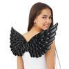 Fabric Angel Wings - 62cm - Black - PTIT CLOWN - 24514 - Carnival, Halloween, Cosplay, Costume Party