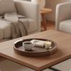 Walnut Wood Tray Minimalist Tray with Raised Rims Upscale Platter for Tea Service, Coffee Table Styling, Bedside Setup