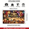 1 Pieza Copas de Vino de Año Nuevo Fuegos Artificiales Decoración Fondo para Estudio Fotográfico Cabina Fotográfica Fiesta