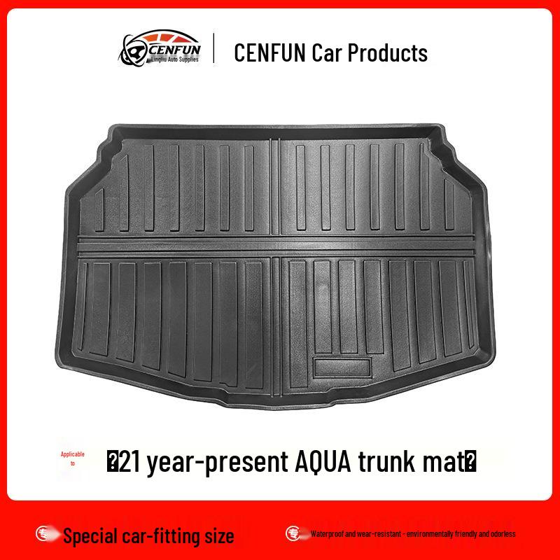 Non-Slip Eco-Friendly TPE Foot and Trunk Mats for Right-Hand Drive Toyota Aqua Prius C