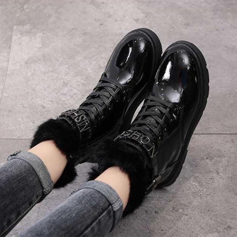 Buy Snow Boots Female Winter One Piece Of Fur Thick Bottom Plus Velvet Thicken Short Tube Martin Boots At Affordable Prices Free Shipping Real Reviews With Photos Joom