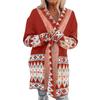 Strickmuster Mittellanger Cardigan-Pullover