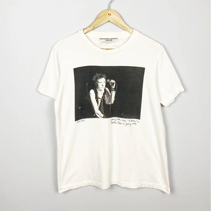 Rock Punk Print Pattern Short Sleeve Retro Sports Streetwear Double Sided Print T-shirt Casual Loose Cotton Top Unisex
