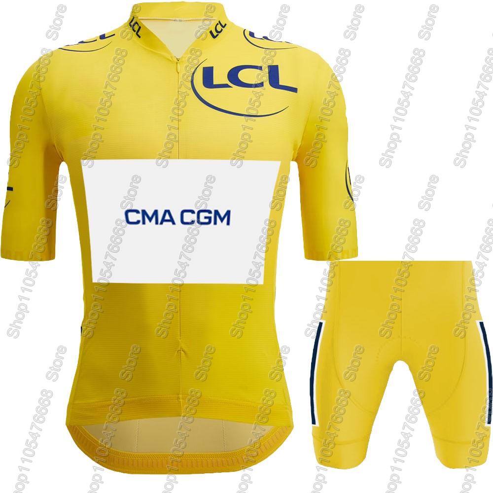 Cycling Jersey Set France Tour Men Bicycle TDF-Clothing Road Bike Shirts Suit Bicycle Bib Shorts MTB Maillot