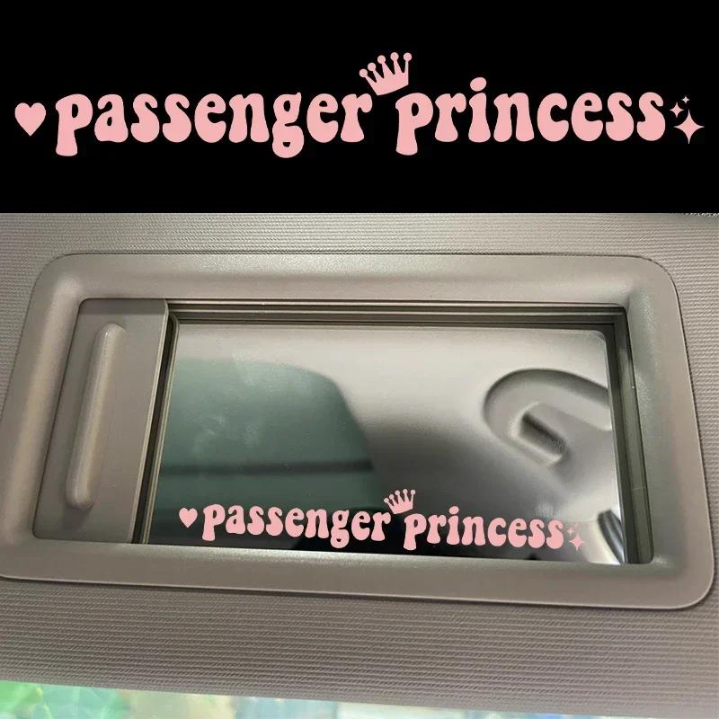 14x2CM Passenger Princess Car Stickers Funny Creative Stickers for Car Rearview Mirrors Vinyl Decoration Funny Car Decor