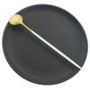 Juego de cucharas con mango largo dorado de 6 uds., juego de cubiertos de acero inoxidable mate, bebida agitadora pulida, helado, postre, cuchara para té, vajilla