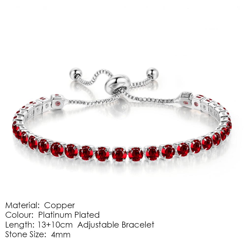 ZHOUYANG Tennis Bracelet For Women Luxury Handy Adjustable 4 Claws Mosaic 4mm Zirconia Rose Gold Color Fashion Jewelry Gift H133