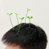 100 Pcs Bean Sprout Hair Clips Plant Hairpins Anti-slip Fake Leaf Funny Shape Long Green Sprout Decor Adult Children Hair Decoration Hair Clips