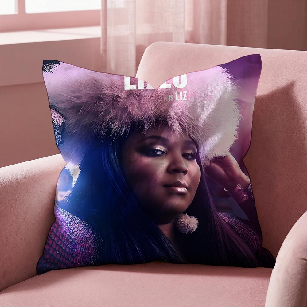Lizzo Cushion Cover Multi-Scene Pillow Cover for Home & Car - Reversible, Soft & Durable for Daily Use