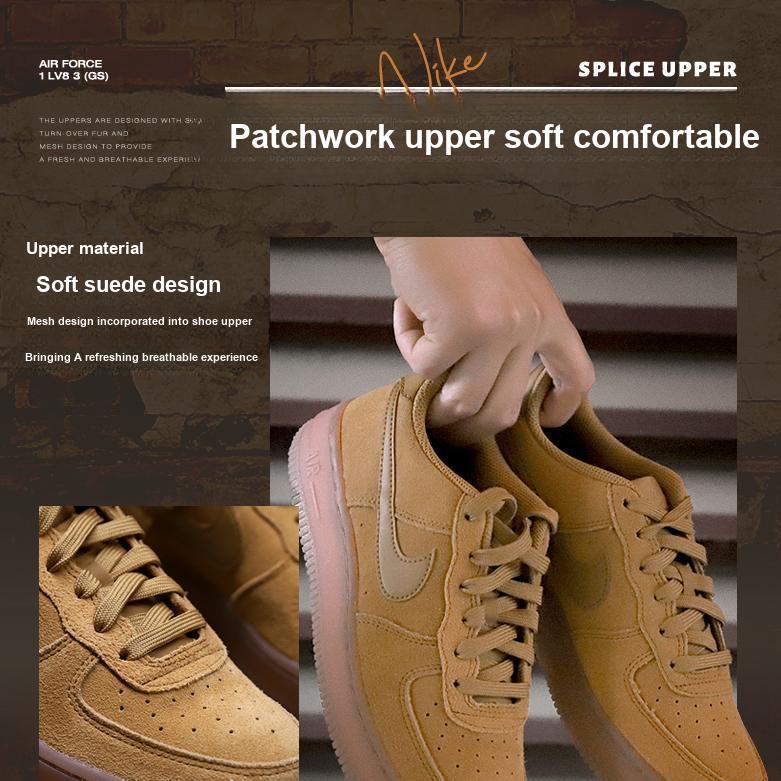 New Nike Air Force 1 LV8 3 Wheat GS BQ5485-700
