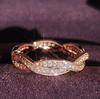 Exquisite Women's Copper-Plated White Gold Openwork Ring