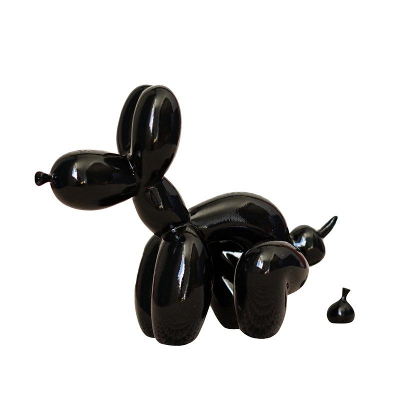 Cartoon Balloon Dog Interesting Sculpture Pooper Dog Cartoon Resin Crafts Funny Puppy Home Decoration Accessories