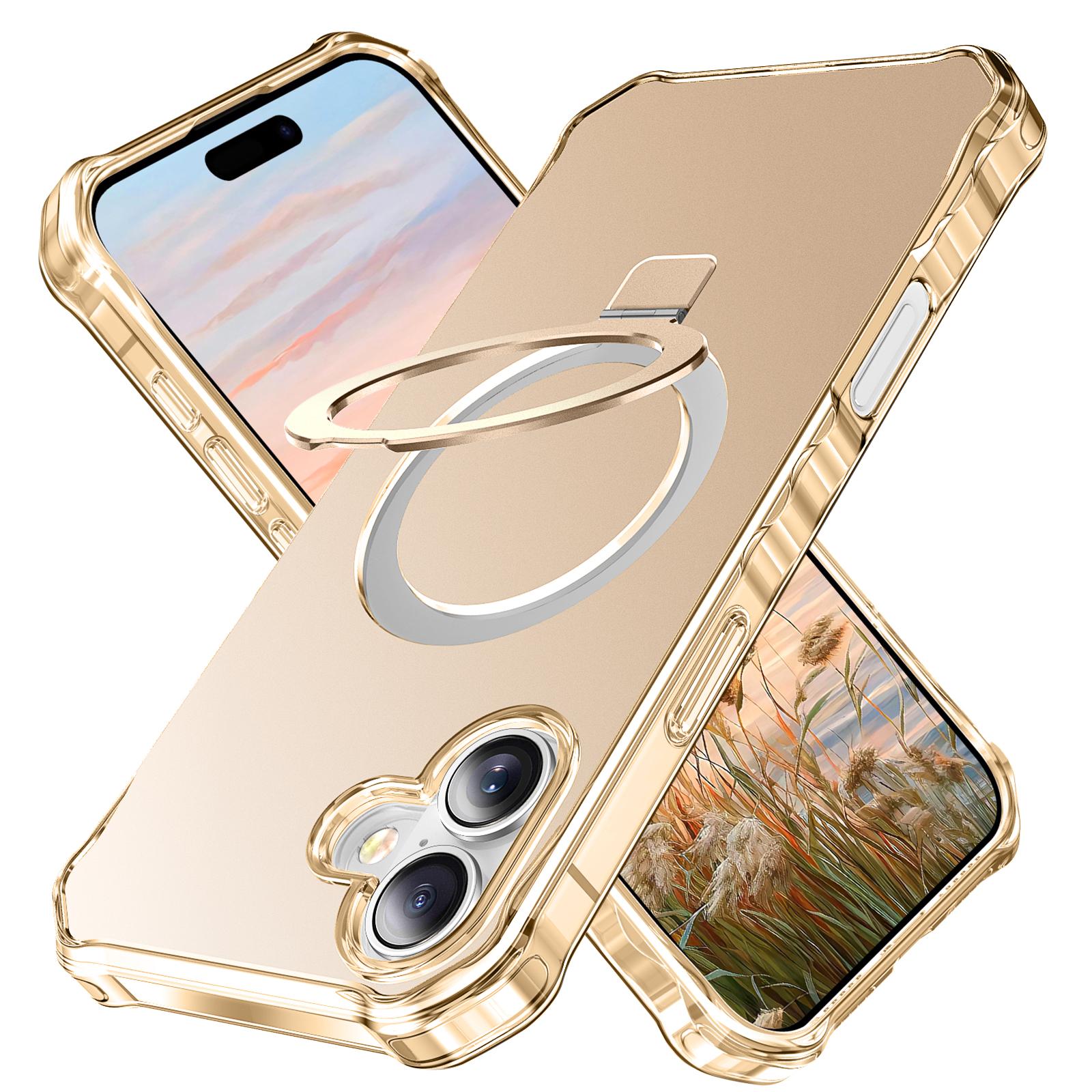 

For iPhone 16 Plus Case Small Wavy Edge Compatible with MagSafe Anti-Drop PC+TPU Phone Cover F