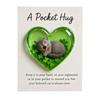 Cat Memorial Pocket Hug with Inspirational Card Emotional Support Love Heart Shaped Cat Pocket Token Decoration Cat Owners Keepsake Gift